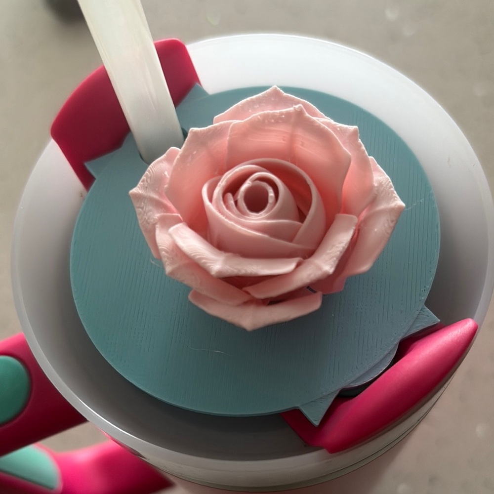 Pink Rose Tumbler Topper